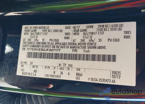 2018 Ford F-150 Xlt z USA, uszkodzony, nr VIN 1FTEW1EB2JFA07177